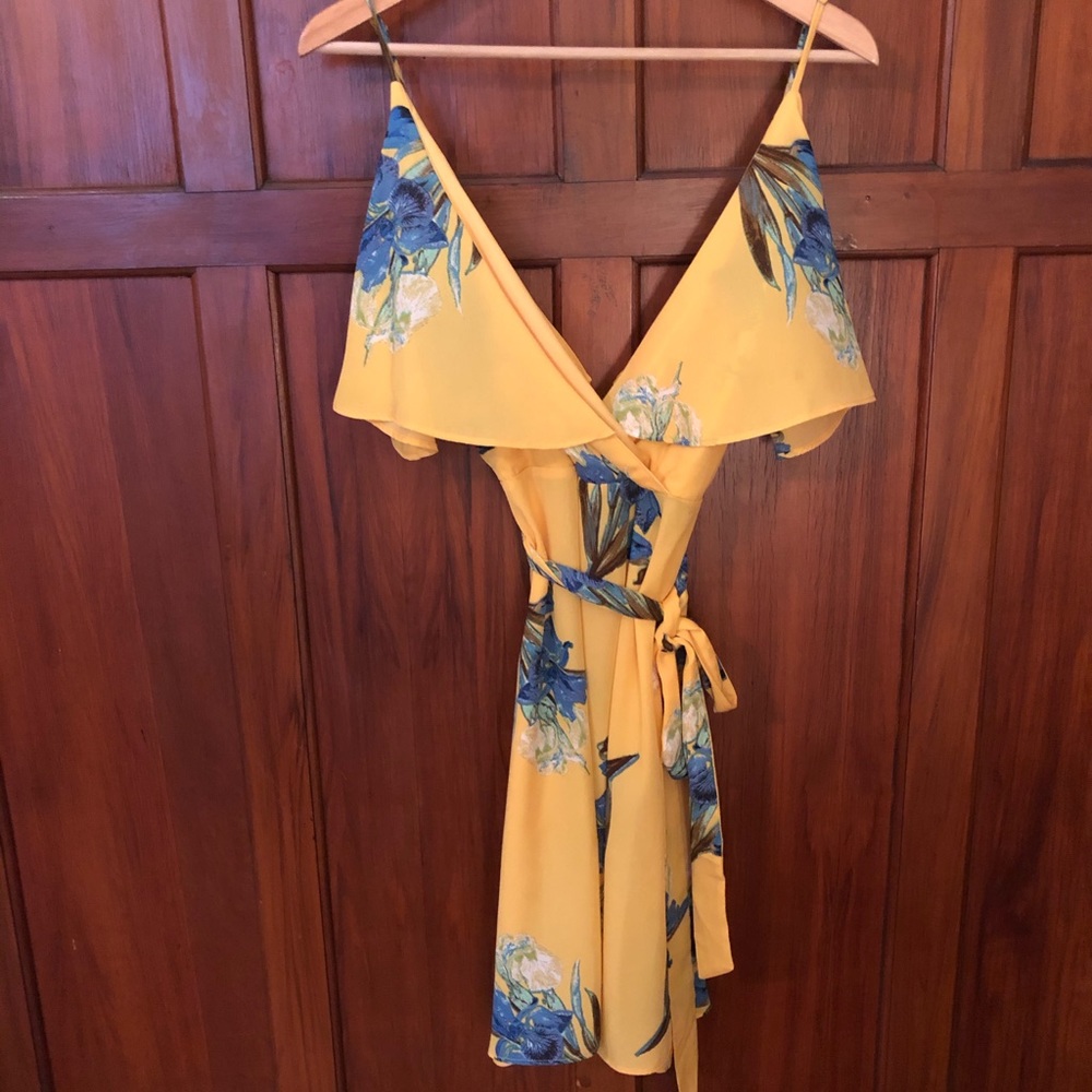 Yellow floral dress